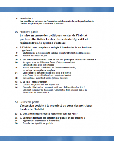 27 - L'accession sociale à la propriété et les politiques locales de l'habitat